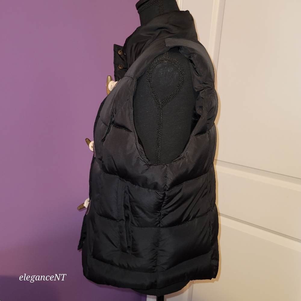 Arizona Jeans Black Puffer Vest with Toggle Closures Sz: 1X - Picture 4 of 12